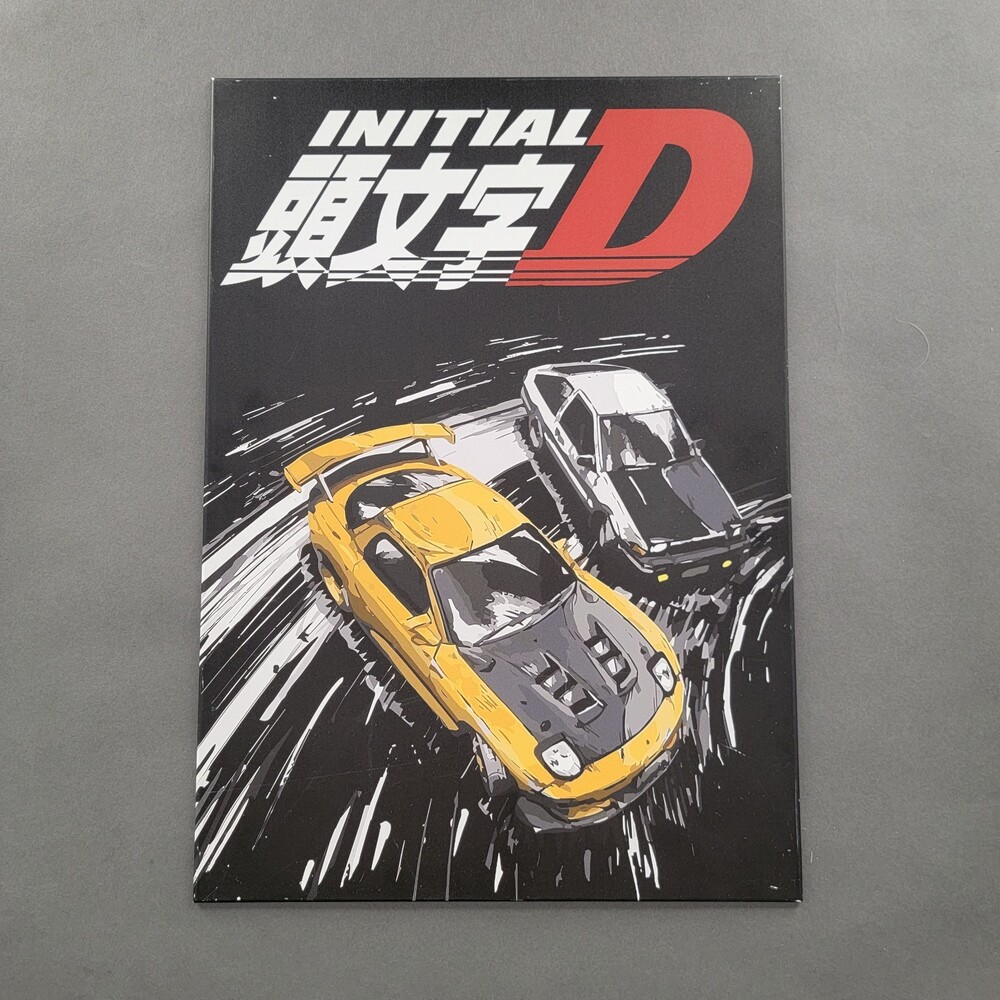 Displate Initial D Anime Mountain Drift Racing Metal Wall Art